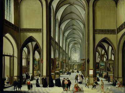 Interno della cattedrale di Anversa da Hendrik van Steenwyck